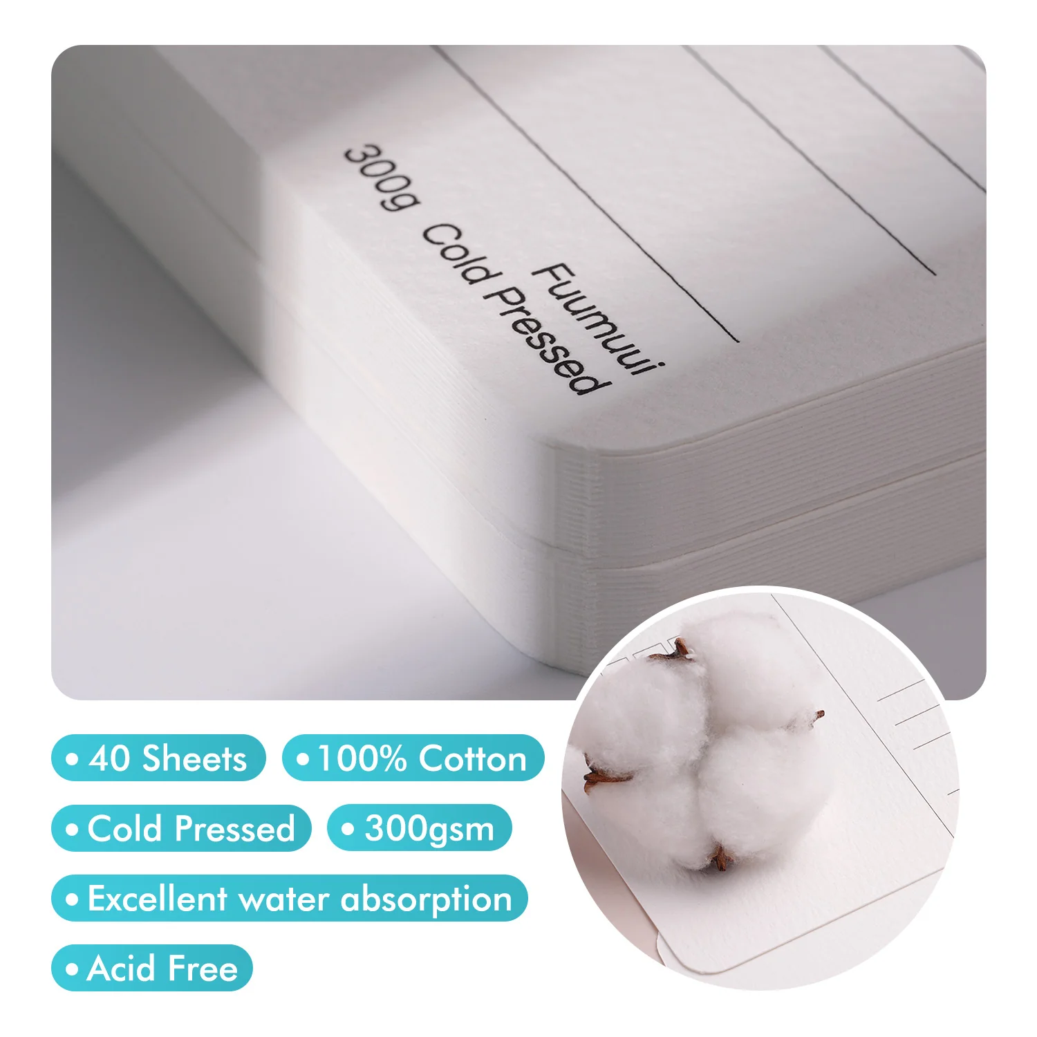 Fuumuui Watercolor Postcards with Envelope | 100% Cotton & Cold-Pressed - Image 5