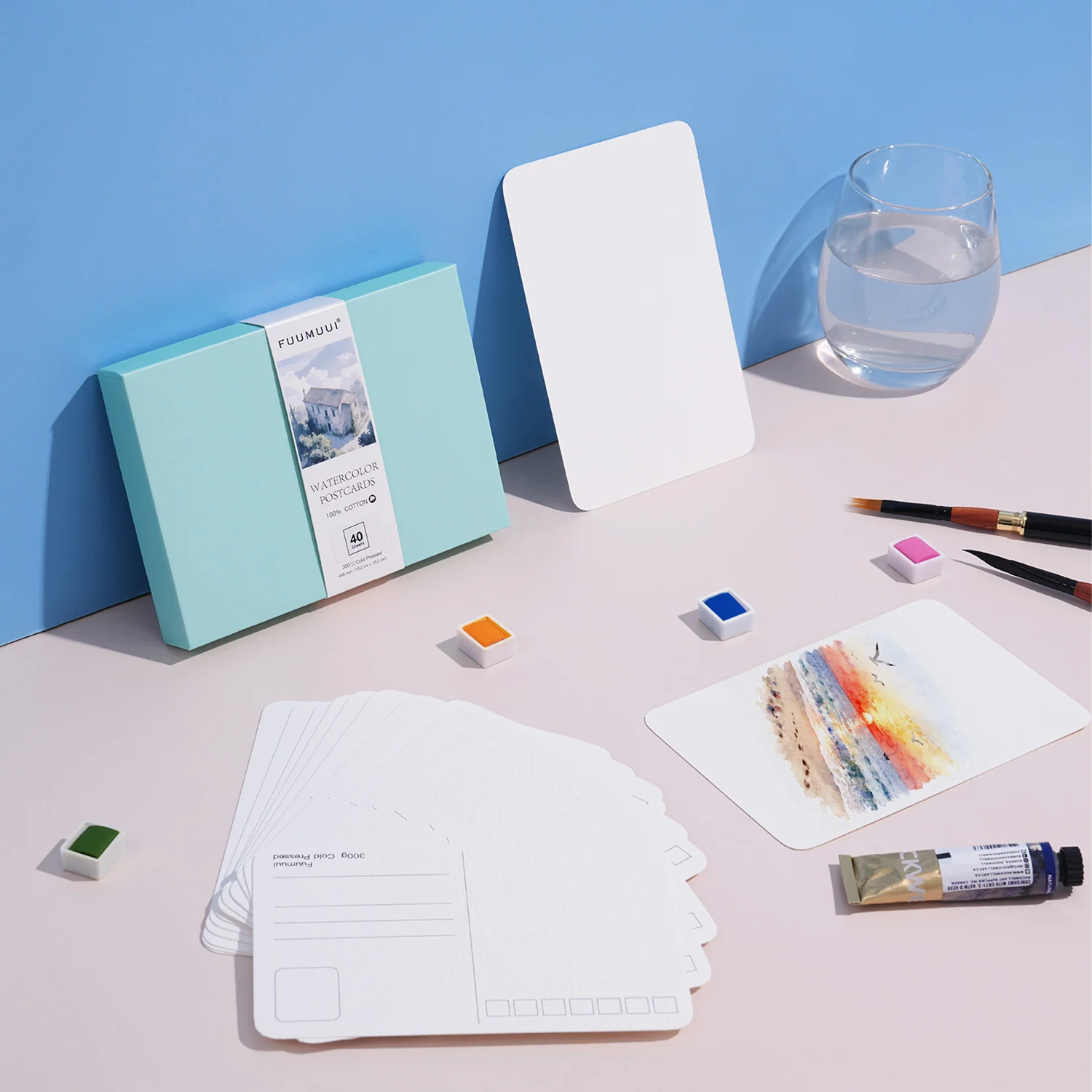 Fuumuui Watercolor Postcards with Envelope | 100% Cotton & Cold-Pressed - Image 8