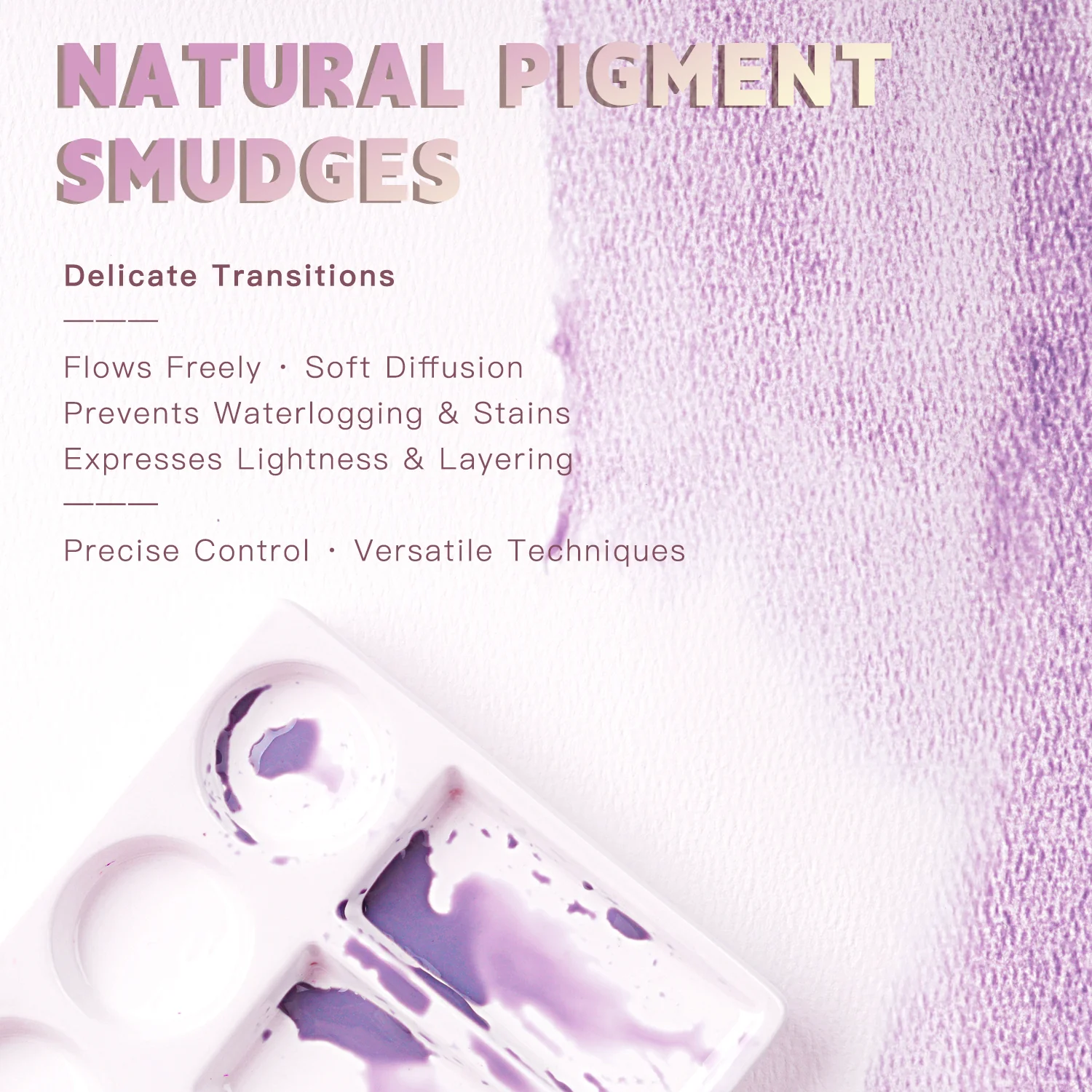 Fuumuui 24-Color Opaque Semi-Solid Watercolor Paint Set - Muted Color - Image 9