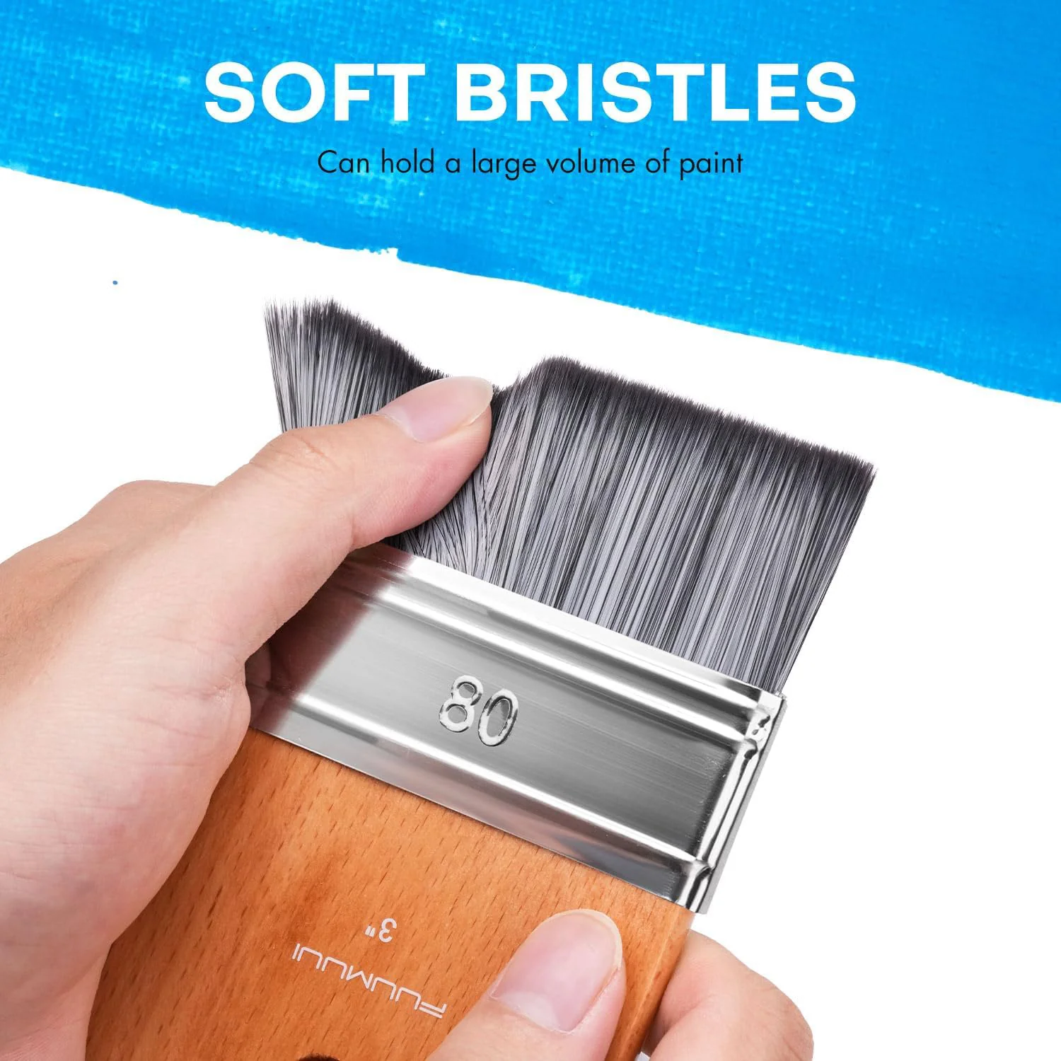 Fuumuui 4pcs Flat Paddle Paint Brush Set - Image 5