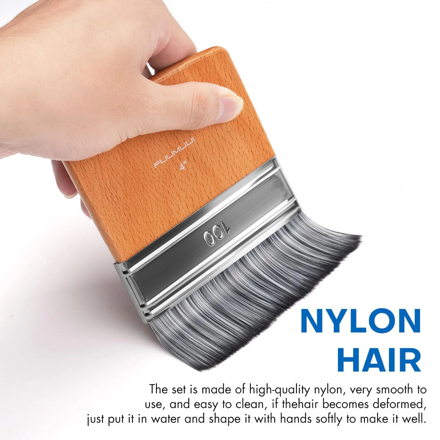 Fuumuui 4pcs Flat Paddle Paint Brush Set - Image 6