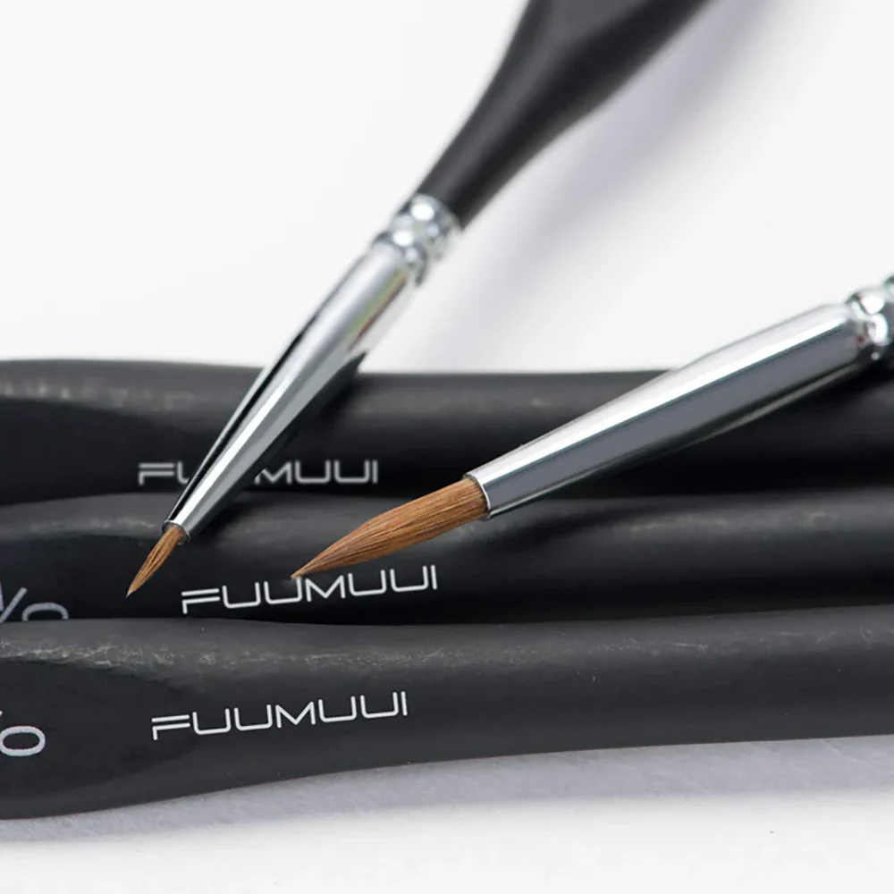 Fuumuui 5pcs Professional Natural Sable Detail Brushes - Image 3