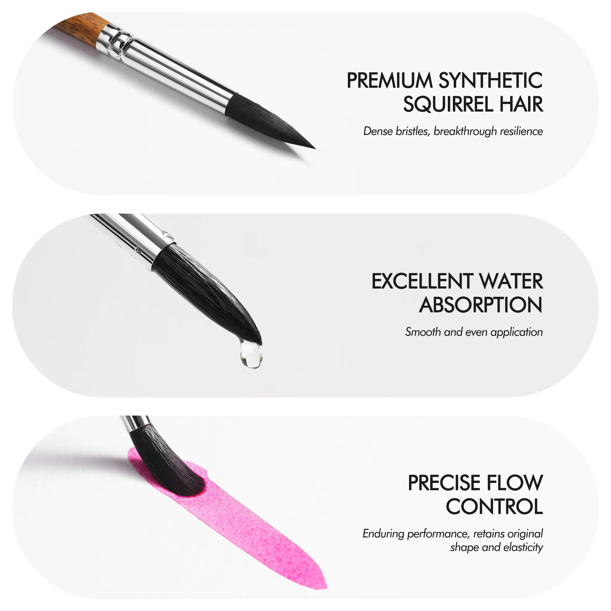 Fuumuui & Lisa Naomi Professional Watercolor Mixed Brush Set - Image 6