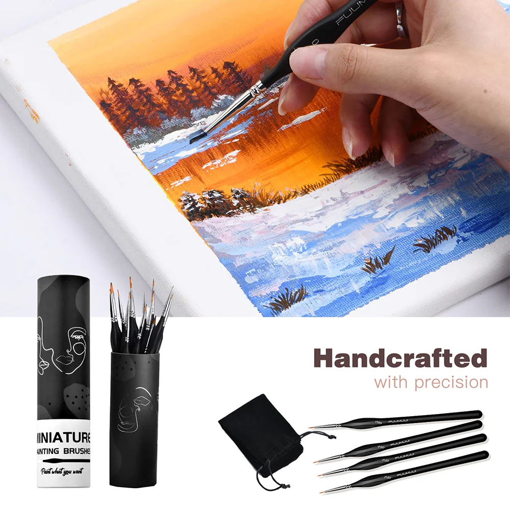 Fuumuui 15pcs Professional Nylon Hair Detail Brushes - Image 6