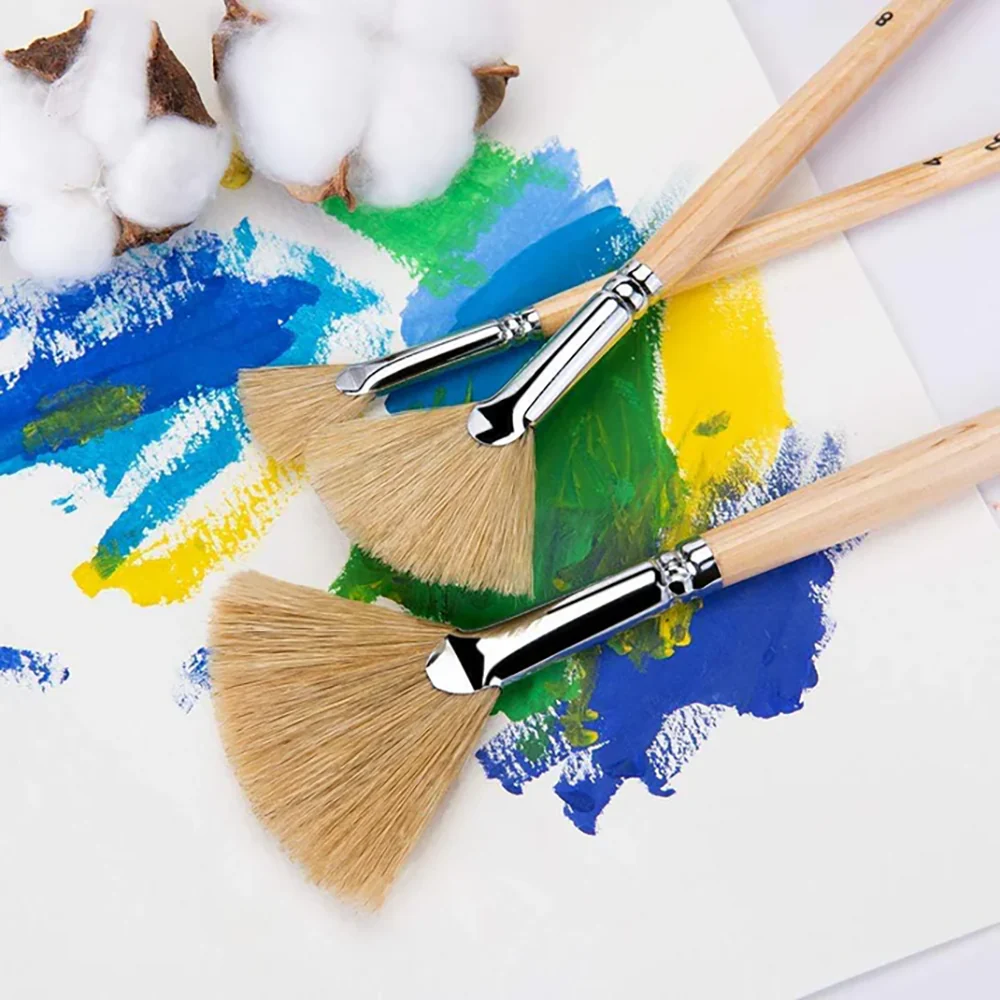 Fuumuui 3pcs Professional Bristle Oil Brushes - Image 7