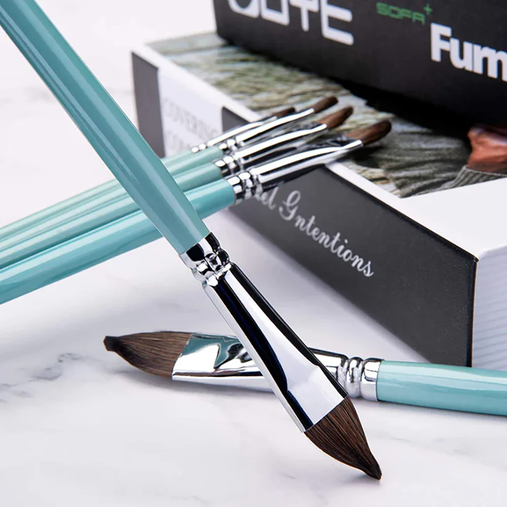 Fuumuui 6pcs Professional Watercolor Brushes - Cat's Tongue - Image 5