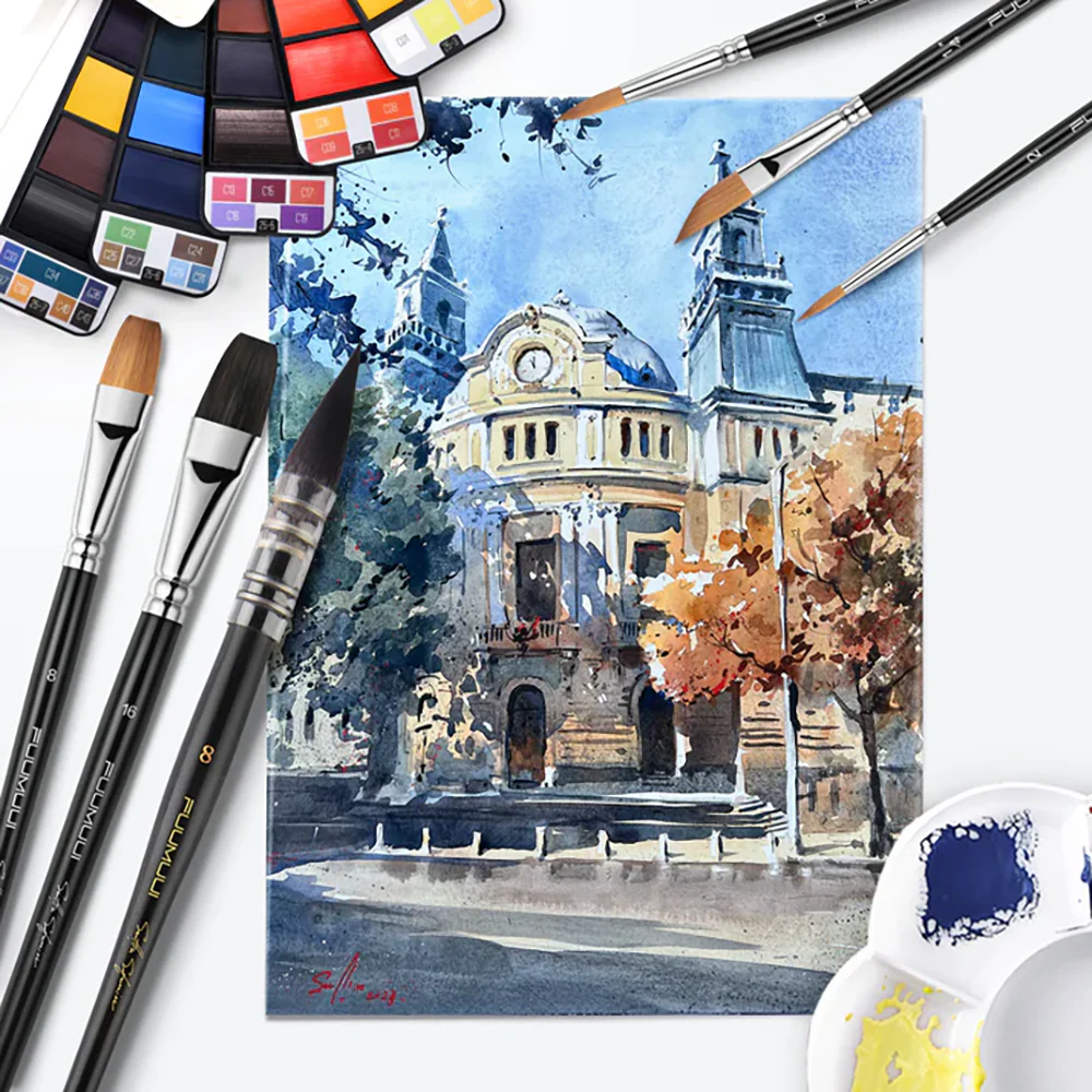 Fuumuui & Svetlin Sofroniev Professional Watercolor Mixed Brush Set - Image 3