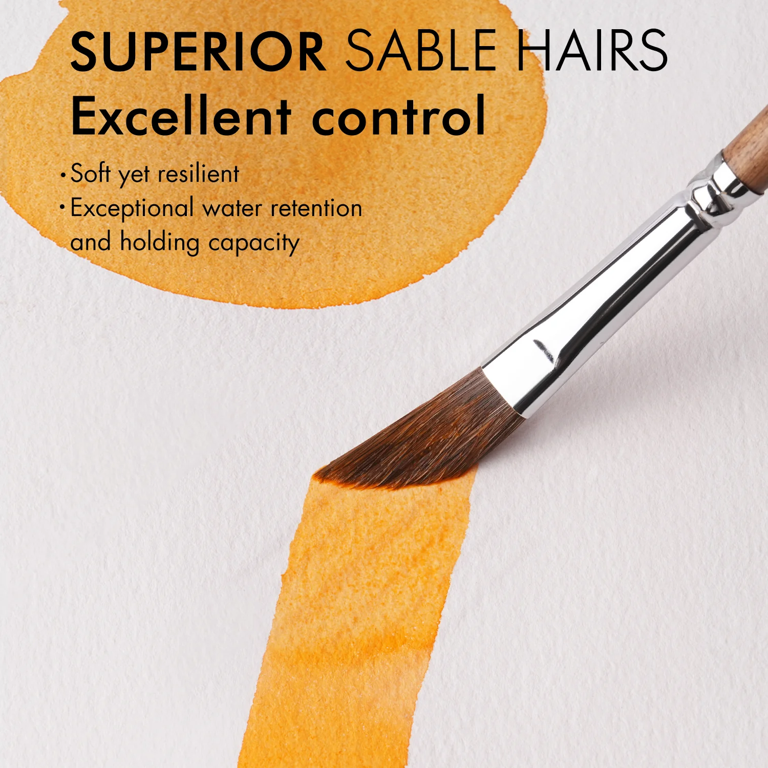 Fuumuui & Tang Weider Professional Watercolor Mixed Brush Set - Short Handle - Image 5