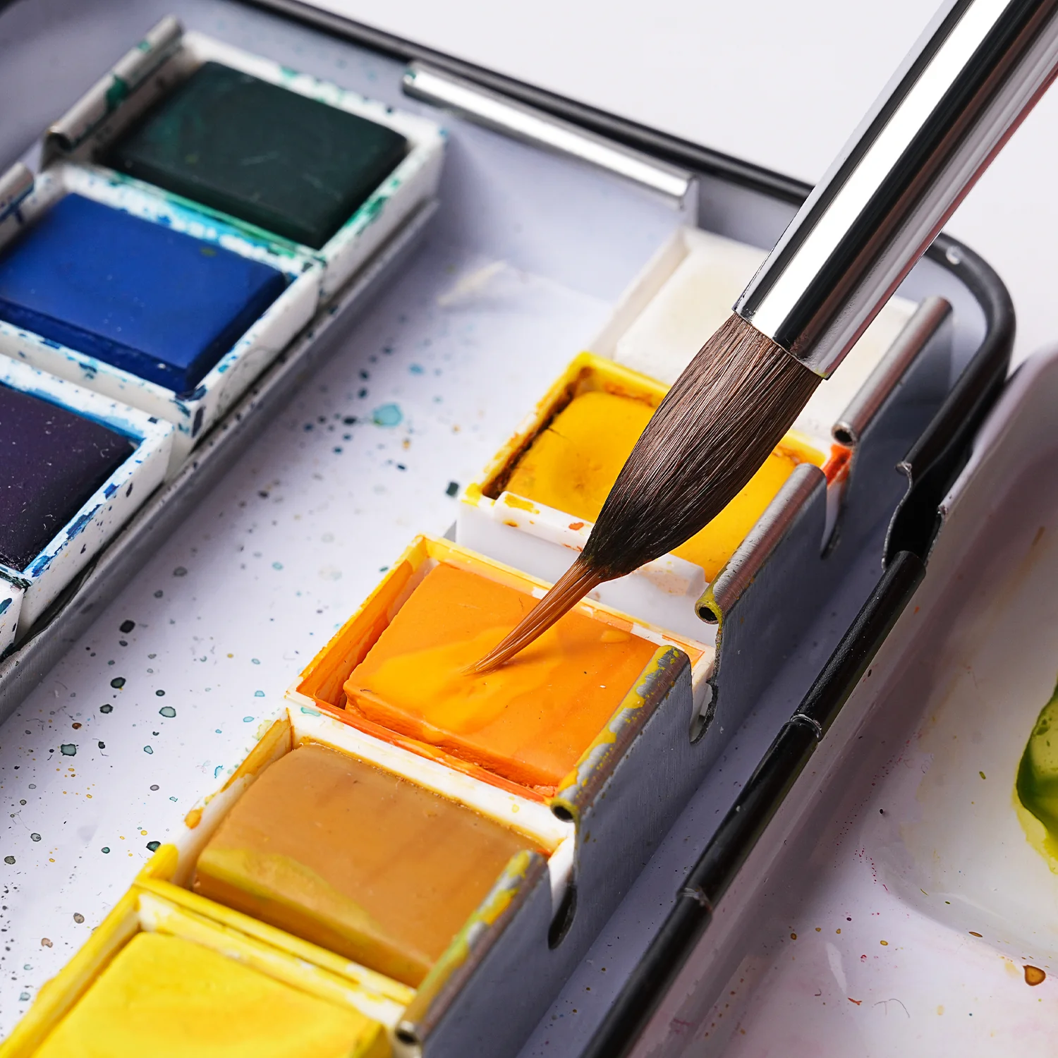 Fuumuui & Tang Weider Professional Watercolor Mixed Brush Set - Short Handle - Image 7