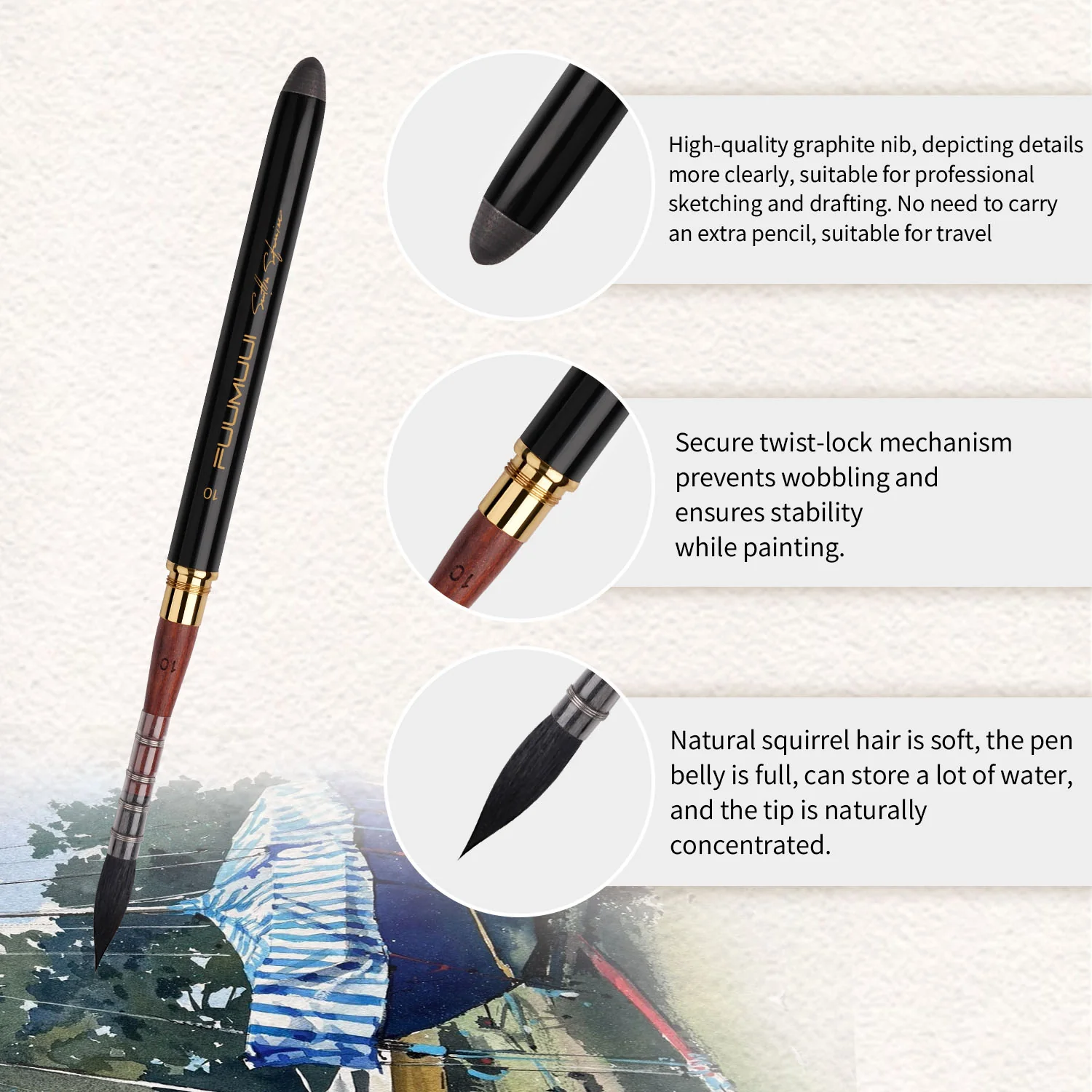 Fuumuui x Svetlin Sofroniev Limited Edition Dual-Tip Travel Brush – 200 Units Only - Image 3