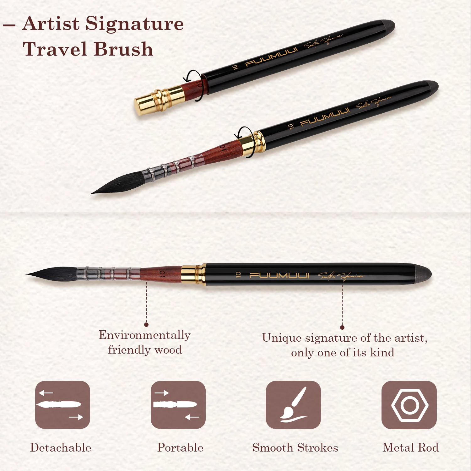 Fuumuui x Svetlin Sofroniev Limited Edition Dual-Tip Travel Brush – 200 Units Only - Image 7