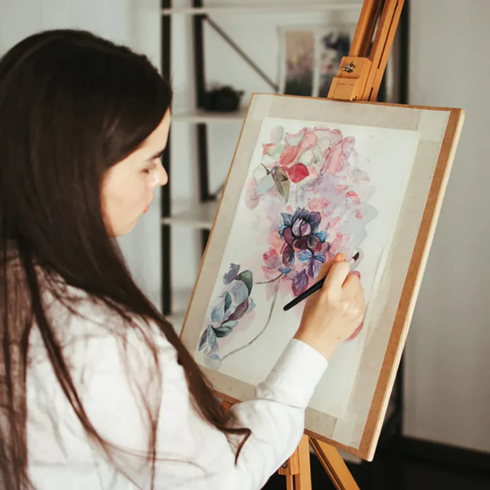 Fuumuui 6pcs Professional Watercolor Brushes - Round Pointed, Flat - Image 8